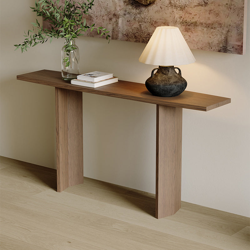 Modern Minimalist Rectangular Pine Wood Ash Wood Console Table 1-Tier For Entryway