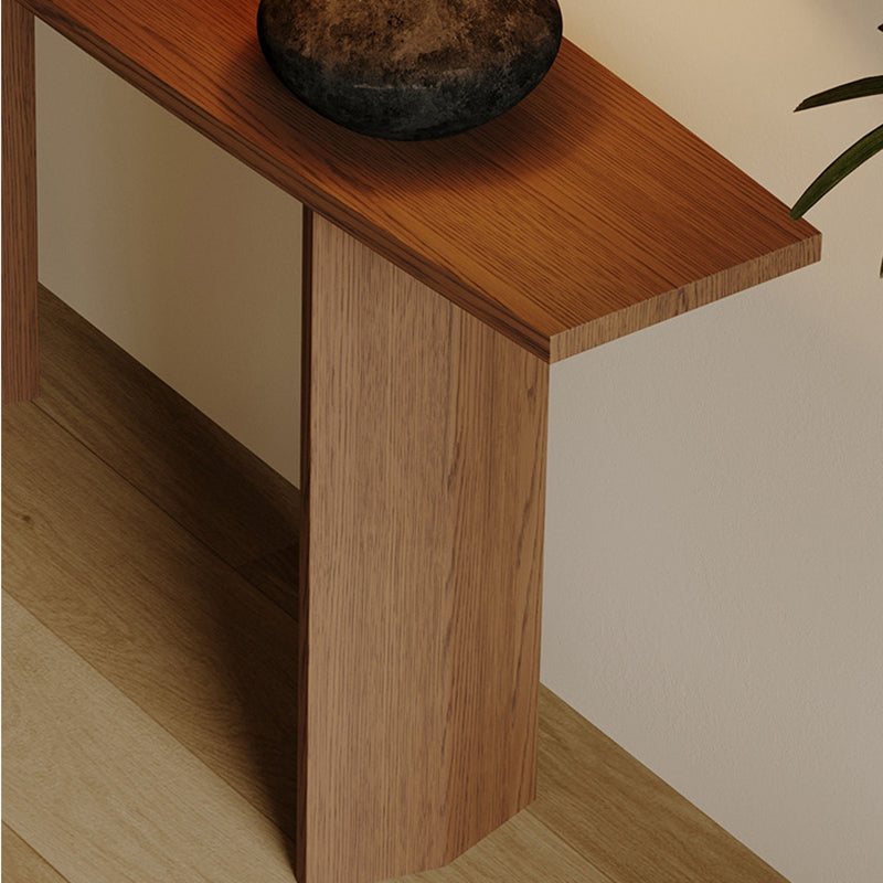 Modern Minimalist Rectangular Pine Wood Ash Wood Console Table 1-Tier For Entryway