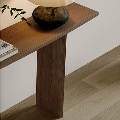 Modern Minimalist Rectangular Pine Wood Ash Wood Console Table 1-Tier For Entryway