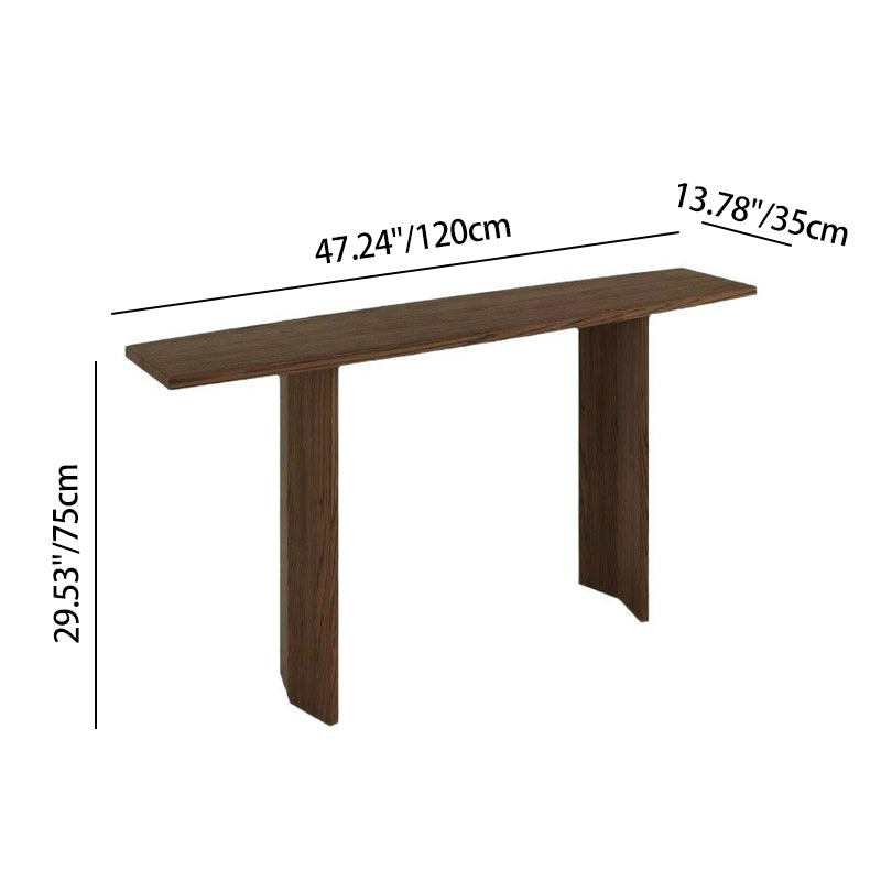 Modern Minimalist Rectangular Pine Wood Ash Wood Console Table 1-Tier For Entryway