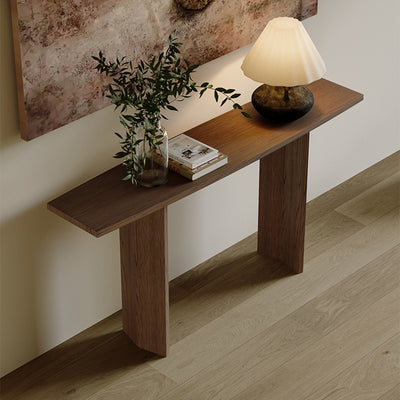 Modern Minimalist Rectangular Pine Wood Ash Wood Console Table 1-Tier For Entryway