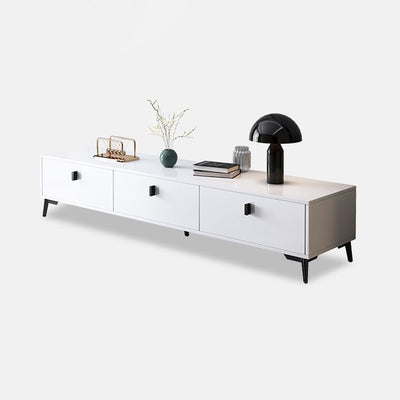 Modern Minimalist Rectangular Artificial Board TV Stand 4-Drawer For Living Room