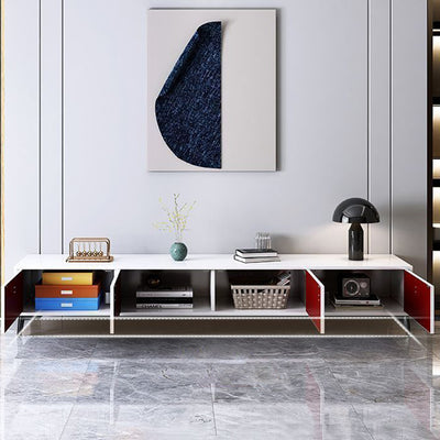 Modern Minimalist Rectangular Artificial Board TV Stand 4-Drawer For Living Room