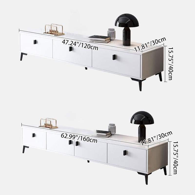Modern Minimalist Rectangular Artificial Board TV Stand 4-Drawer For Living Room