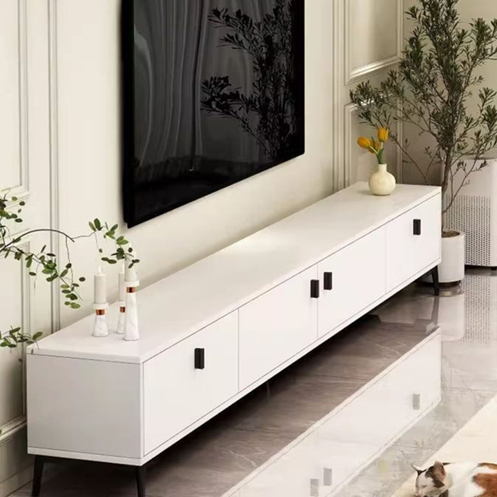 Moderner minimalistischer rechteckiger TV-Ständer aus Sperrholz und MDF mit 4 Schubladen fürs Wohnzimmer 