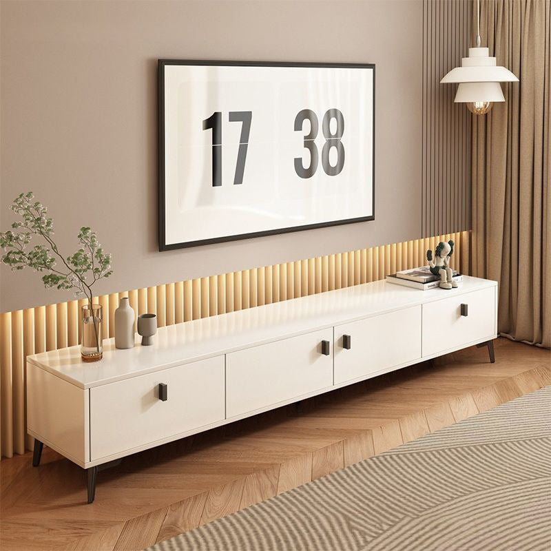 Moderner minimalistischer rechteckiger TV-Ständer aus Sperrholz und MDF mit 4 Schubladen fürs Wohnzimmer 