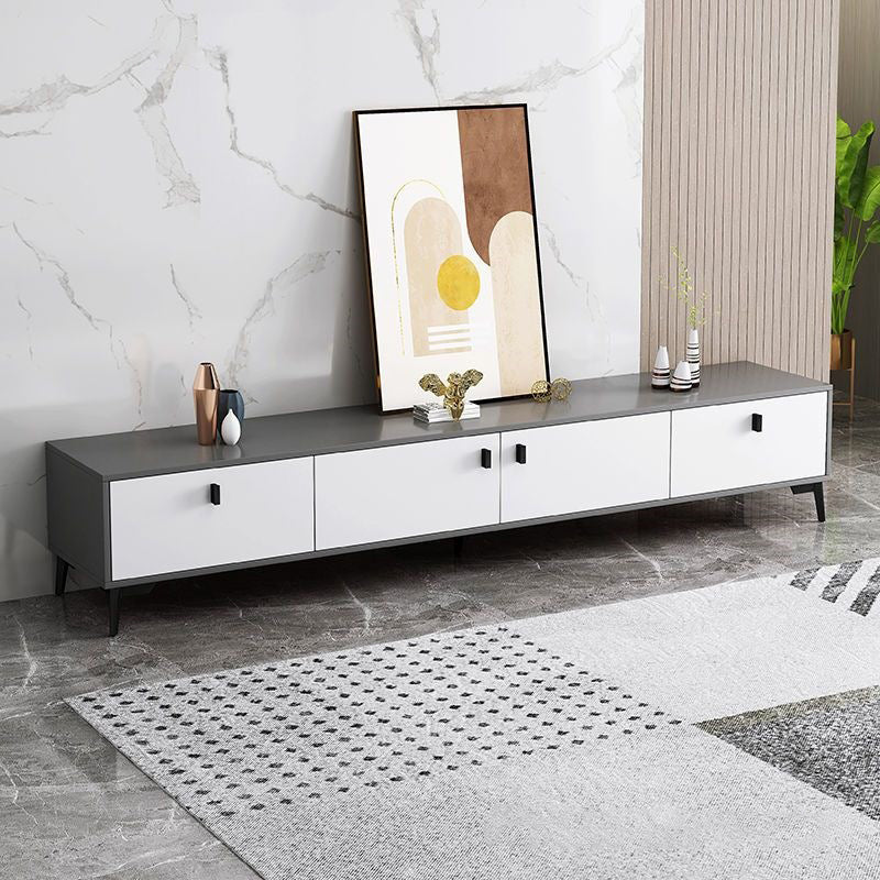 Modern Minimalist Rectangular Artificial Board TV Stand 4-Drawer For Living Room