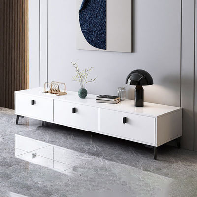 Modern Minimalist Rectangular Artificial Board TV Stand 4-Drawer For Living Room