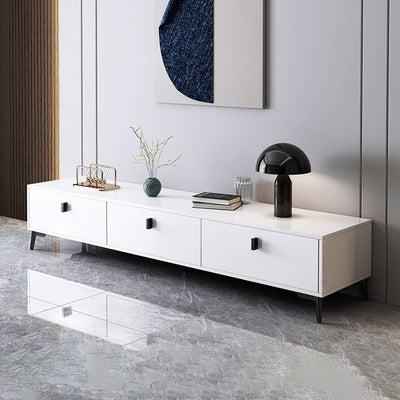 Modern Minimalist Rectangular Artificial Board TV Stand 4-Drawer For Living Room