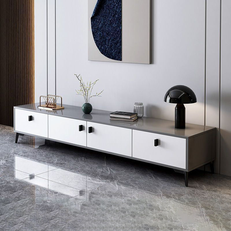 Modern Minimalist Rectangular Artificial Board TV Stand 4-Drawer For Living Room