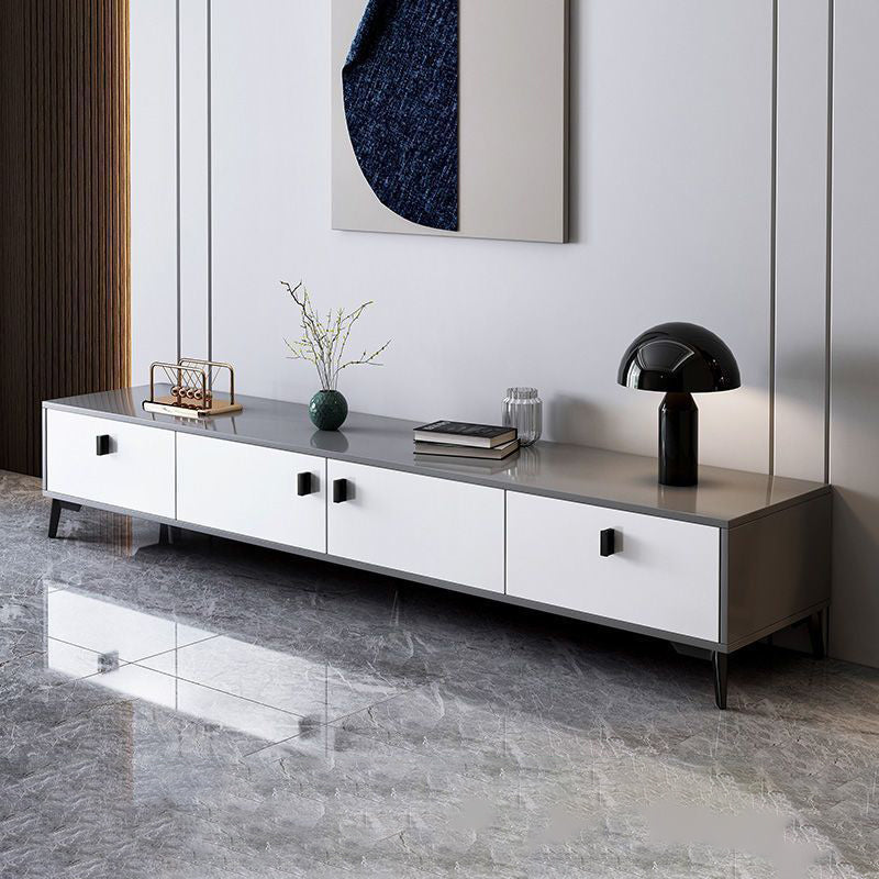 Modern Minimalist Rectangular Artificial Board TV Stand 4-Drawer For Living Room
