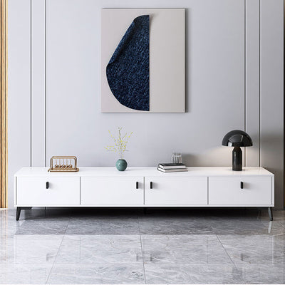 Modern Minimalist Rectangular Artificial Board TV Stand 4-Drawer For Living Room