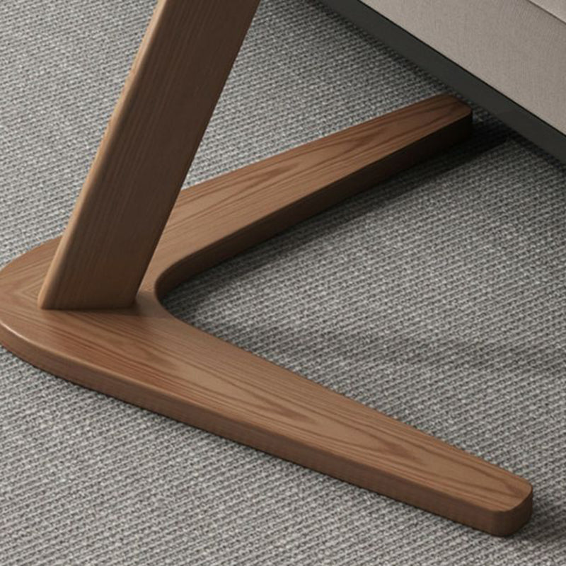 Modern Minimalist Round Rubberwood Side Table 1-Tier For Living Room