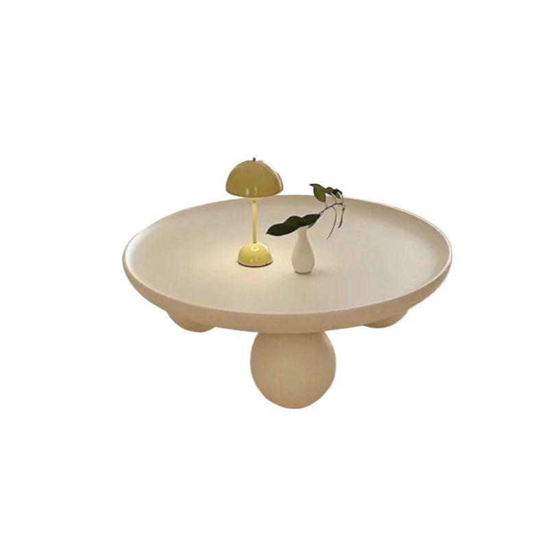 Modern Minimalist Round Iron Coffee Table 1-Tier For Living Room