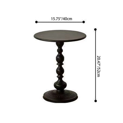 Contemporary Scandinavian Round Iron Side Table 1-Tier For Living Room