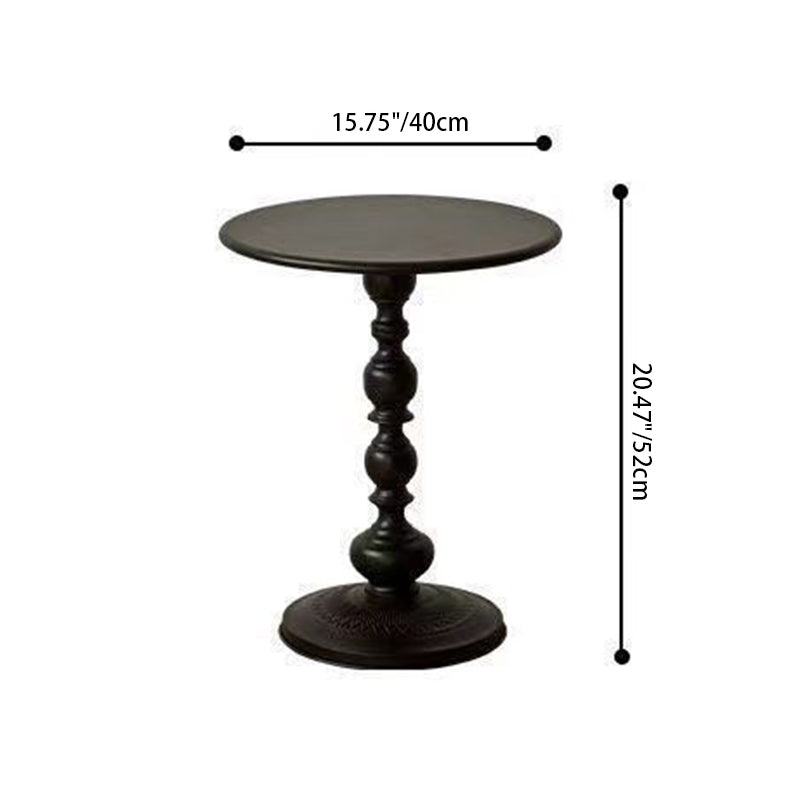 Contemporary Scandinavian Round Iron Side Table 1-Tier For Living Room