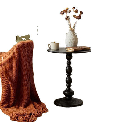 Contemporary Scandinavian Round Iron Side Table 1-Tier For Living Room