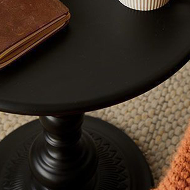 Contemporary Scandinavian Round Iron Side Table 1-Tier For Living Room