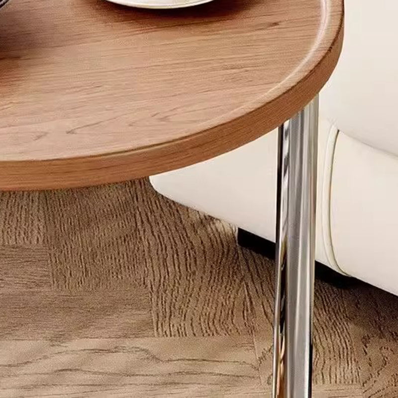 Modern Minimalist Musical Note Shape MDF Iron Movable Side Table 2-Tier For Living Room