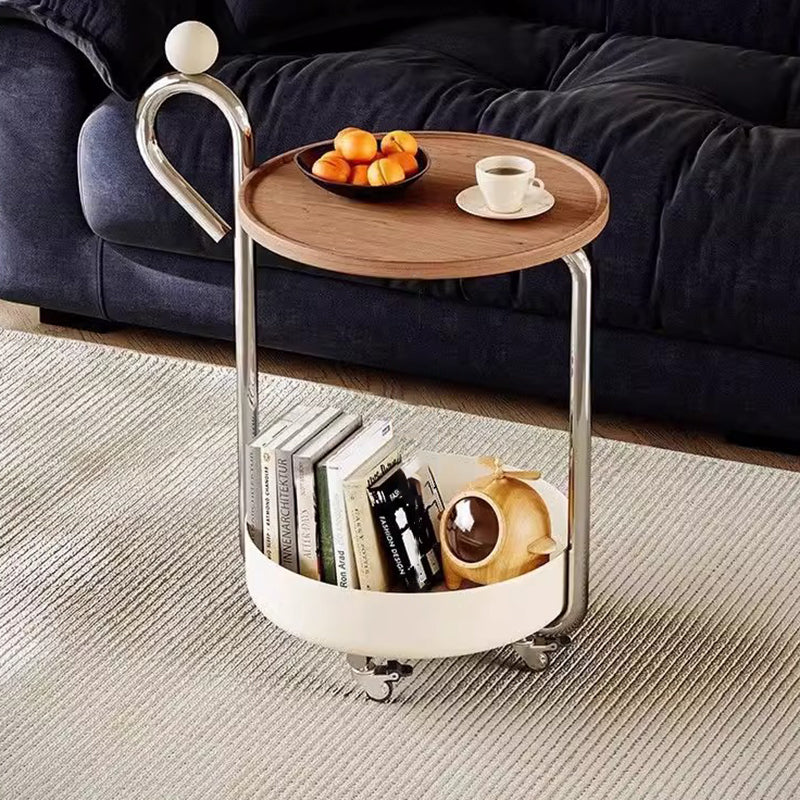 Side Note Table Modern Minimalist Musical Note Shape MDF Iron Movable Side Table 2-Tie ...