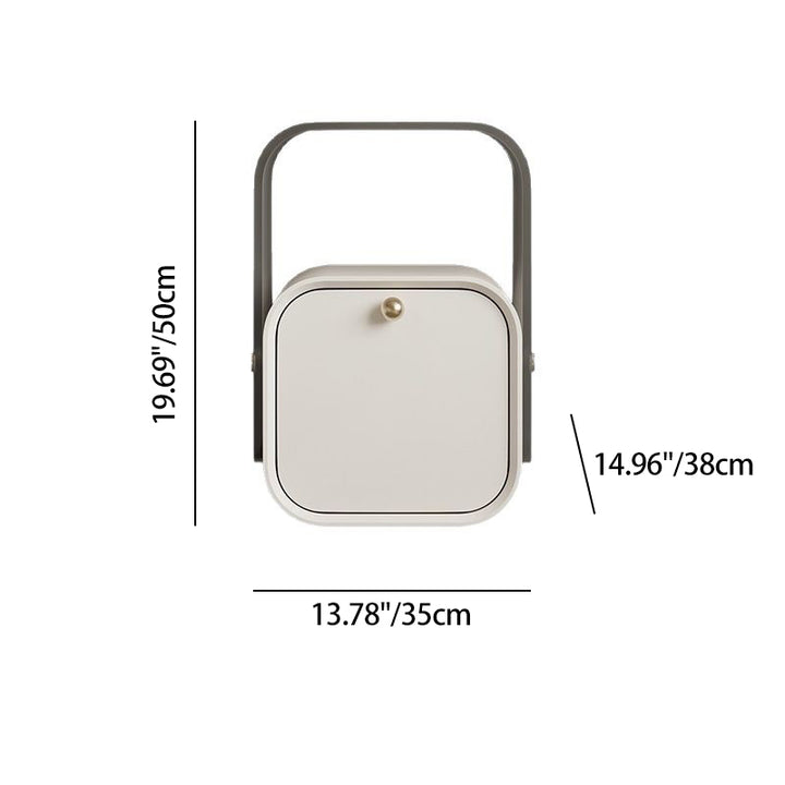 Moderner minimalistischer quadratischer Nachttisch aus Acryl, Kiefernholz und Sperrholz mit 1 Schublade fürs Schlafzimmer 