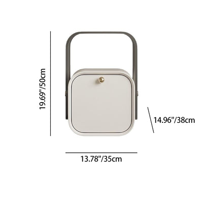 Modern Minimalist Square Acrylic Solid Wood Multi-layer Board Nightstand 1-Drawer For Bedroom