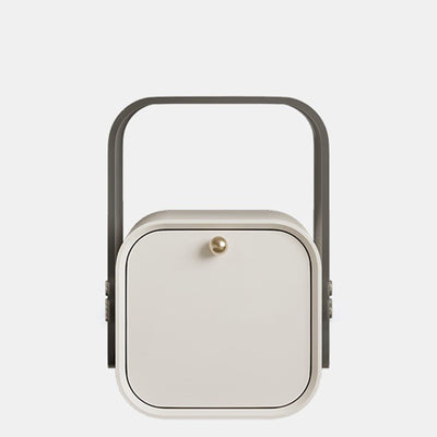 Modern Minimalist Square Acrylic Solid Wood Multi-layer Board Nightstand 1-Drawer For Bedroom