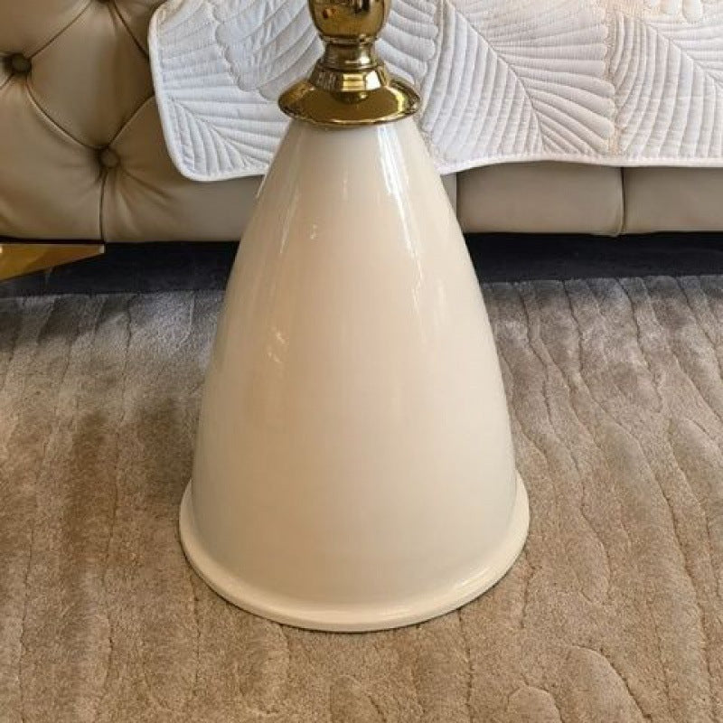 Modern Minimalist Round Iron Side Table 1-Tier For Living Room