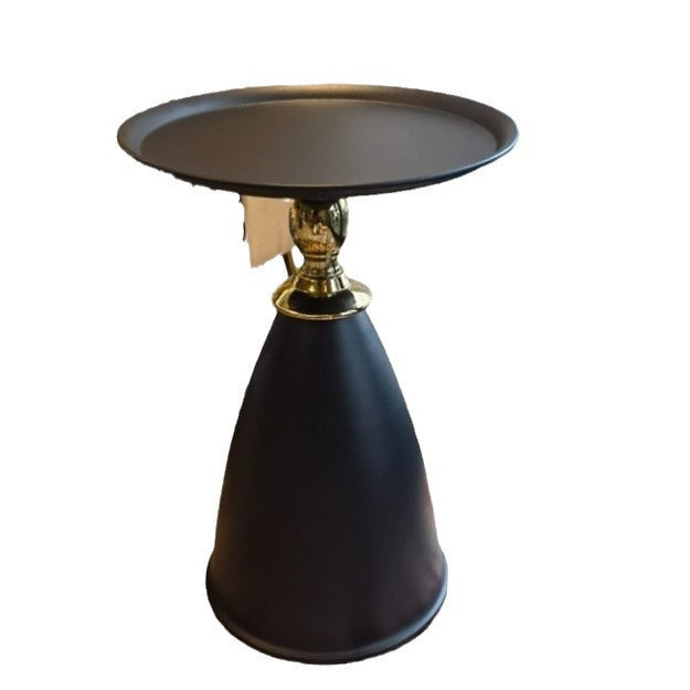 Modern Minimalist Round Iron Side Table 1-Tier For Living Room