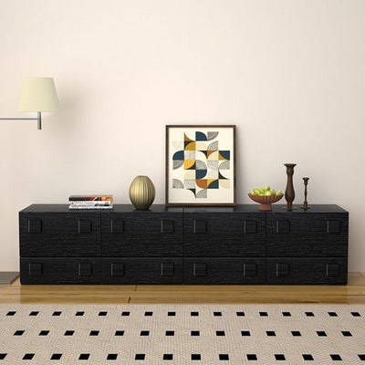 Modern Minimalist Square MDF Stackable Nightstand 1-Drawer For Bedroom