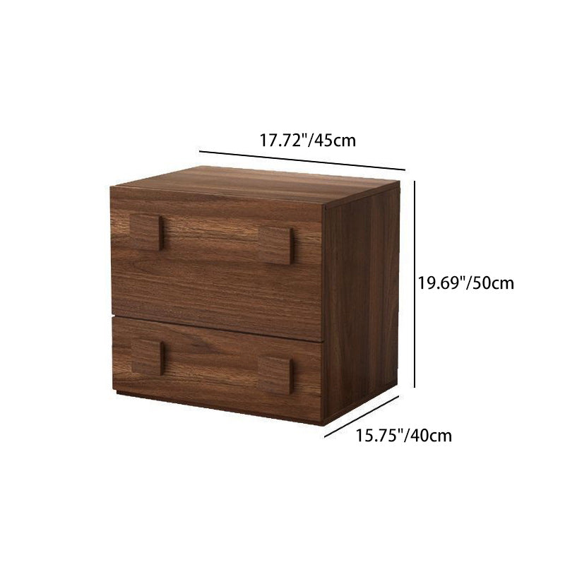 Modern Minimalist Square MDF Stackable Nightstand 1-Drawer For Bedroom