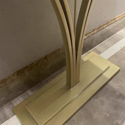 Modern Minimalist Rectangular Sintered Stone Stainless Steel Console Table 1-Tier For Entryway