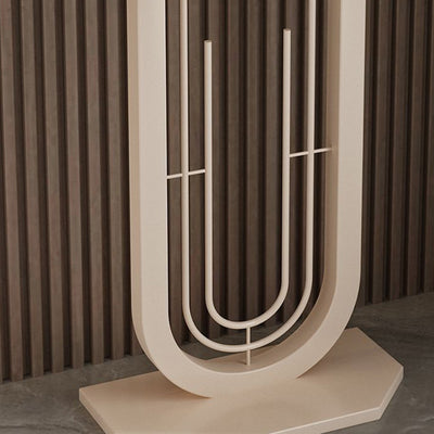 Modern Minimalist Rectangular Sintered Stone Carbon Steel Console Table 1-Tier For Entryways