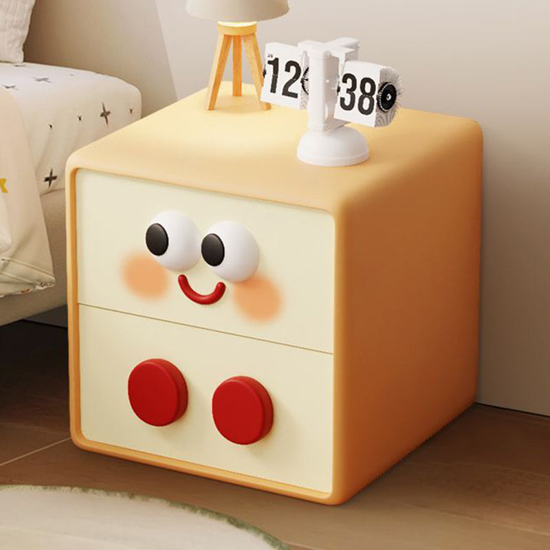 Table de chevet moderne et créative pour enfants en forme de toast, en MDF et résine, à 2 tiroirs, pour chambre à coucher 