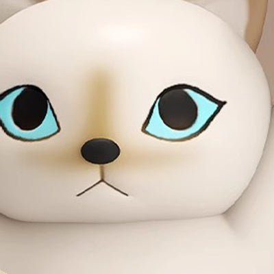 Contemporary Creative Cat Shape Glass Resin Side Table 1-Tier For Living Room