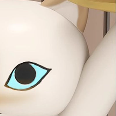 Contemporary Creative Cat Shape Glass Resin Side Table 1-Tier For Living Room