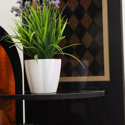 Traditional Chinese Double-Arched Shape MDF Corner Shelf Unit 4-Tier For Living Room