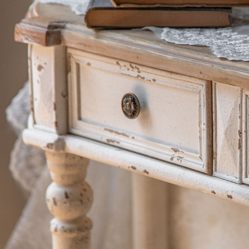 Traditional Vintage Fir Wood Rectangular Entryway Table With 2-Drawer Storage For Foyer, Living Room &amp; Bedroom