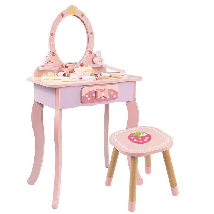 Zeitgenössisches kreatives Kinder-MDF-rechteckiges Schminktisch-Set mit Schublade für Schlafzimmer &amp; Wohnzimmer 