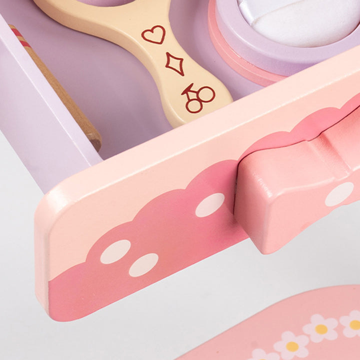 Zeitgenössisches kreatives Kinder-MDF-rechteckiges Schminktisch-Set mit Schublade für Schlafzimmer &amp; Wohnzimmer 