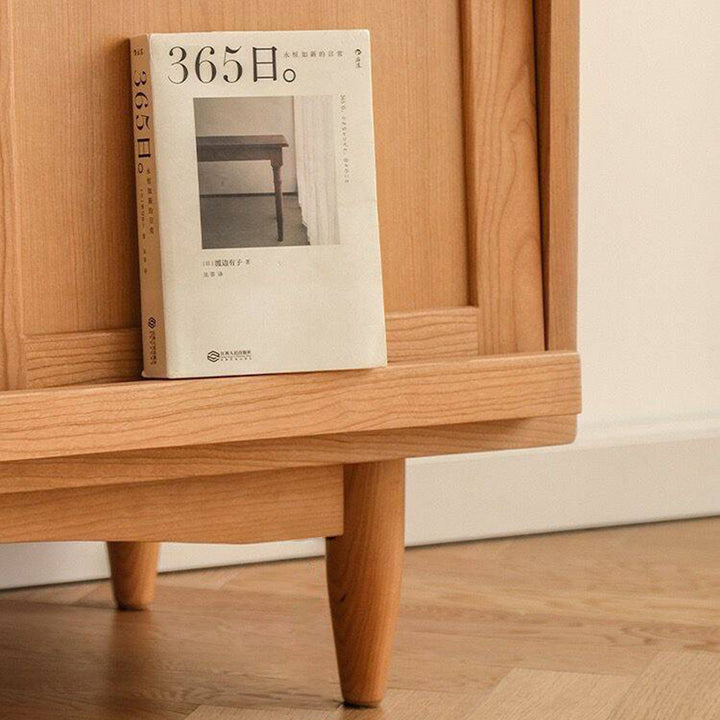 Zeitgenössischer nordischer Massivholz-Glas-Rechteckiger Aufbewahrungsschrank 4-Schränke Für Wohnzimmer &amp; Schlafzimmer 