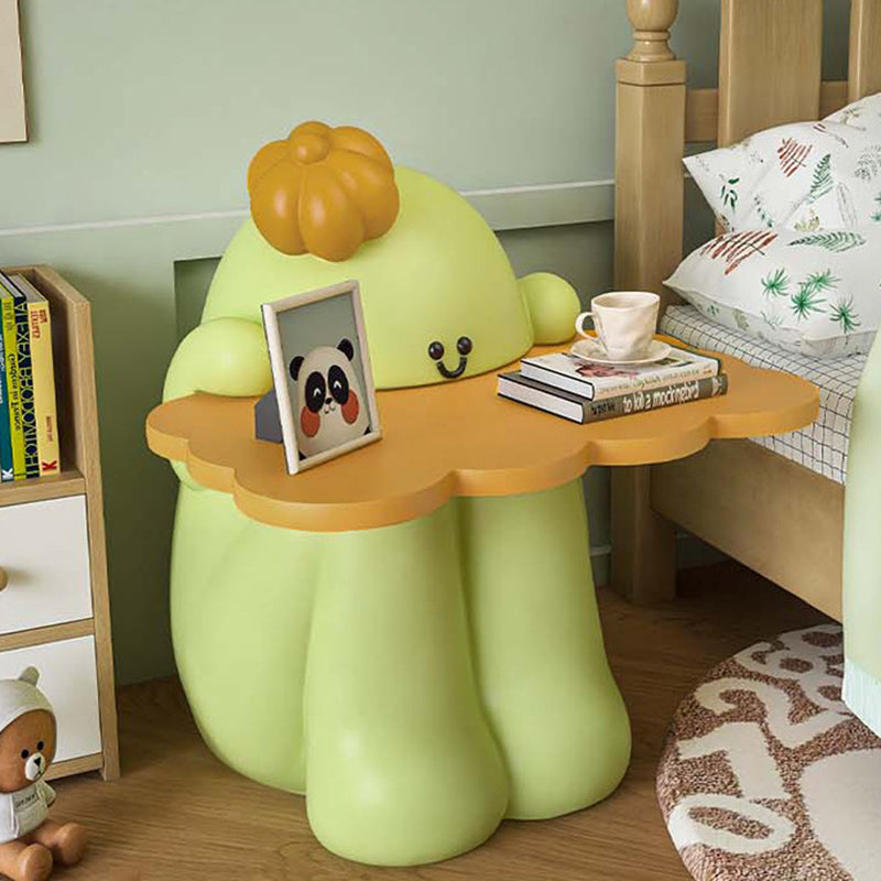 Zeitgenössischer kreativer MDF-Harz-Kaktus-Form-Nachttisch 1-stufig für Wohnzimmer &amp; Schlafzimmer 