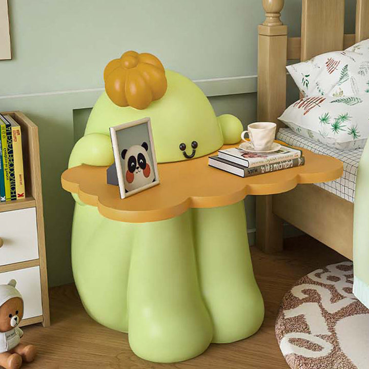 Zeitgenössischer kreativer MDF-Harz-Kaktus-Form-Nachttisch 1-stufig für Wohnzimmer &amp; Schlafzimmer 