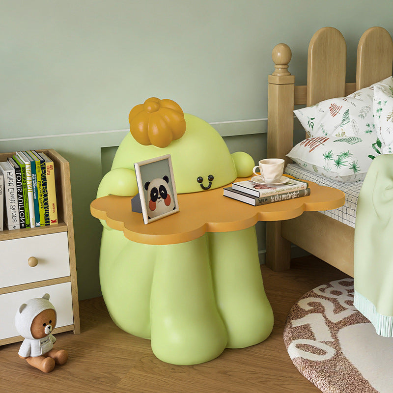Zeitgenössischer kreativer MDF-Harz-Kaktus-Form-Nachttisch 1-stufig für Wohnzimmer &amp; Schlafzimmer 