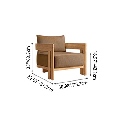 Contemporary Nordic Square Rectangular Teak Outdoor Sofa & Table Set For Outdoor Patio
