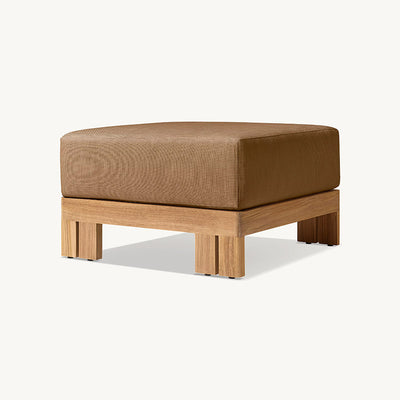 Contemporary Nordic Square Rectangular Teak Outdoor Sofa & Table Set For Outdoor Patio