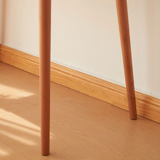 Zeitgenössische nordische rechteckige Kirschholz-Massivholz-Sperrholz-Schreibtische mit 1/2 Schubladen für das Home Office 