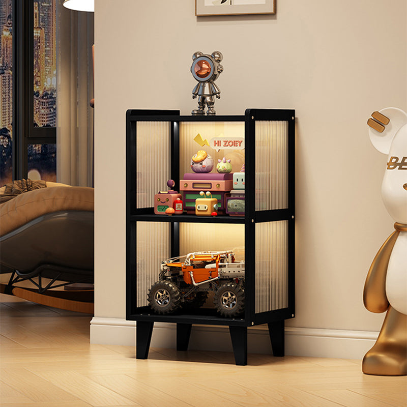 Contemporary Nordic Moso Bamboo Acrylic Rectangular Storage Cabinet 2/3/4-Cabinet For Living Room