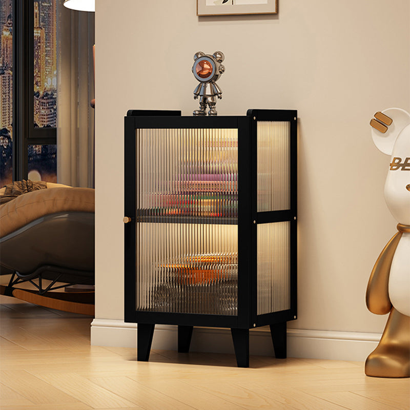 Contemporary Nordic Moso Bamboo Acrylic Rectangular Storage Cabinet 2/3/4-Cabinet For Living Room