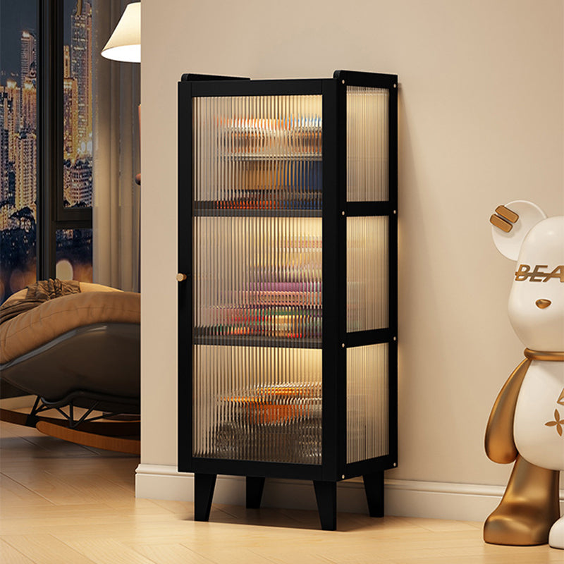 Contemporary Nordic Moso Bamboo Acrylic Rectangular Storage Cabinet 2/3/4-Cabinet For Living Room